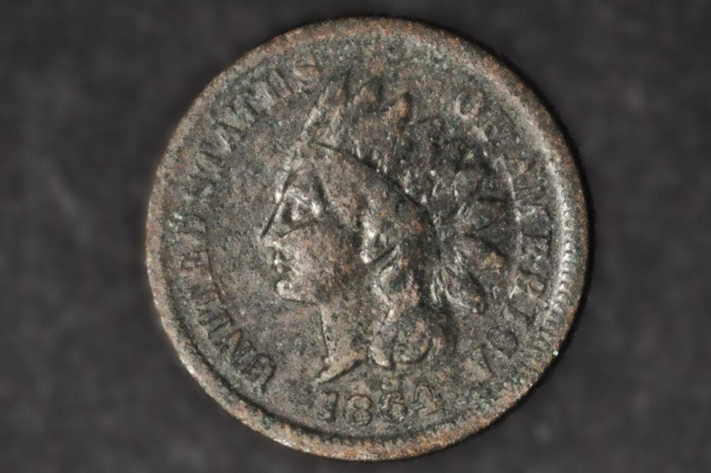 1864-L Indian Head Penny Bronze - Vg Details, Faint L - 1864 L Cent - Bronze Variety L