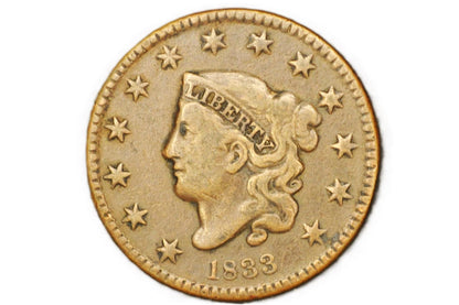 1833 Matron Head Large Cent - Choose by Coin / Grade - 1833 Liberty Head Cent - 1833 One Cent - Matron Head 1816 to 1835