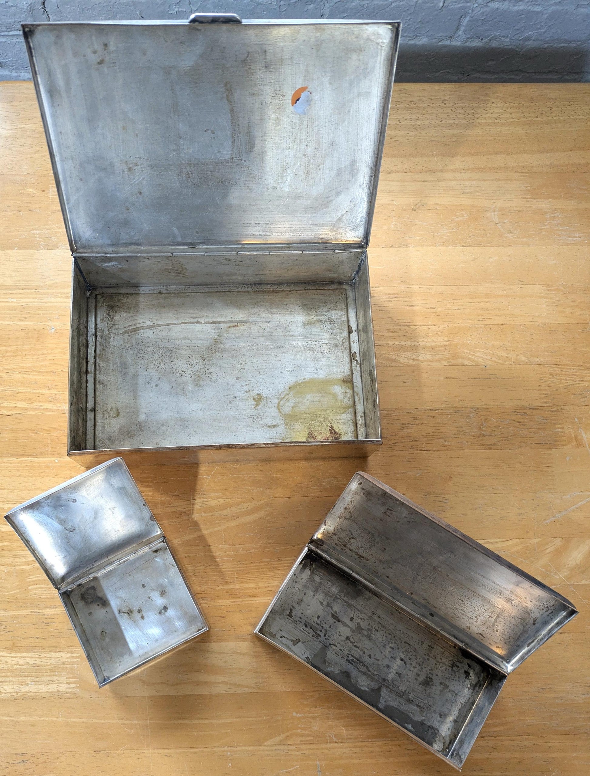 Towle Set of 3 Jewelry Boxes - Trinket Box - Treasure Chest - Small, Medium, Large - Measurements Seen in Photos