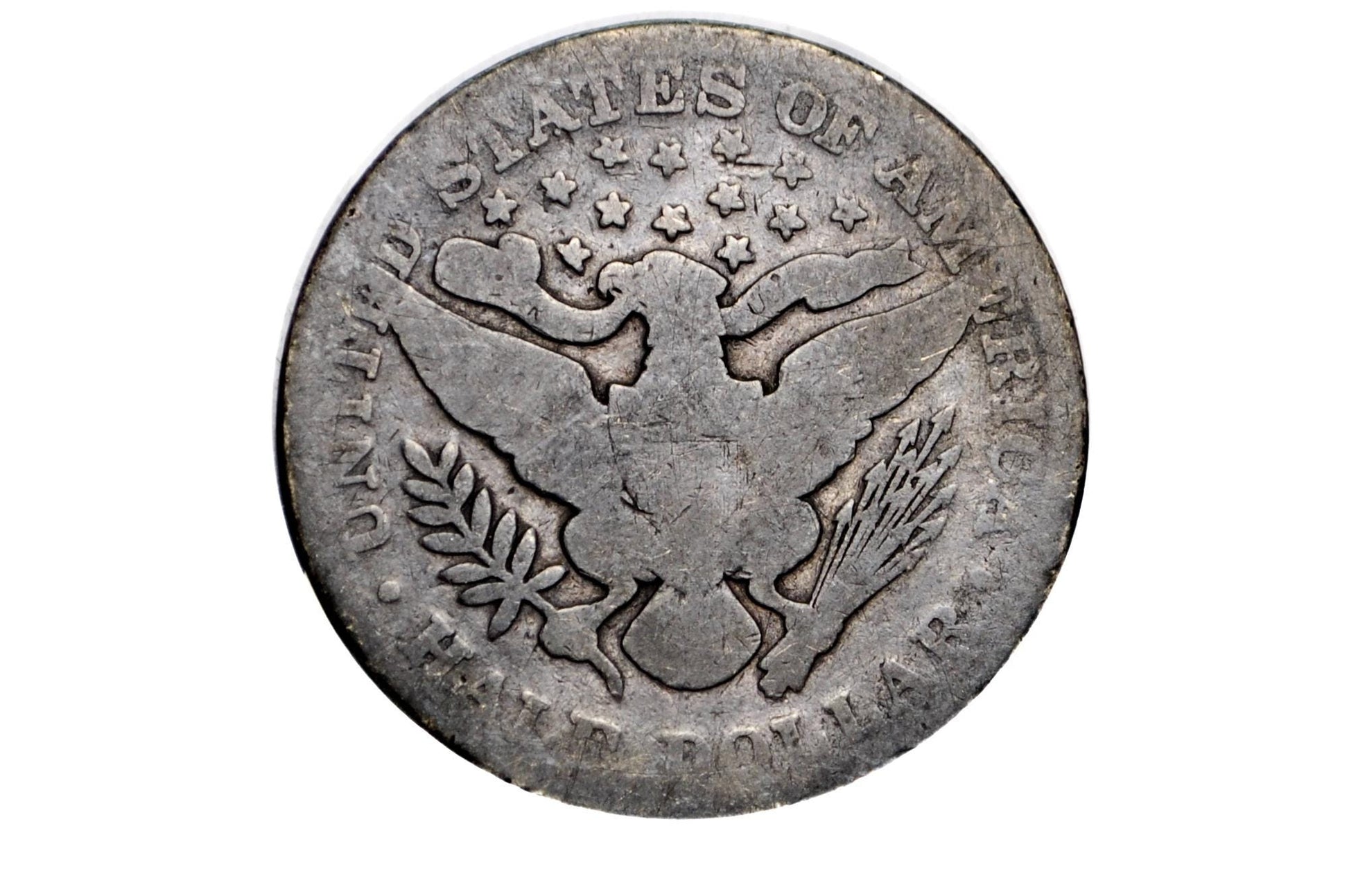 1892 Barber Half Dollar - G+ (Good) - Philadelphia Mint - 1892 Barber Silver Half Dollar, Semi-Key Date / Low Mintage Date!