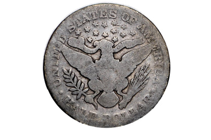 1892 Barber Half Dollar - G+ (Good) - Philadelphia Mint - 1892 Barber Silver Half Dollar, Semi-Key Date / Low Mintage Date!