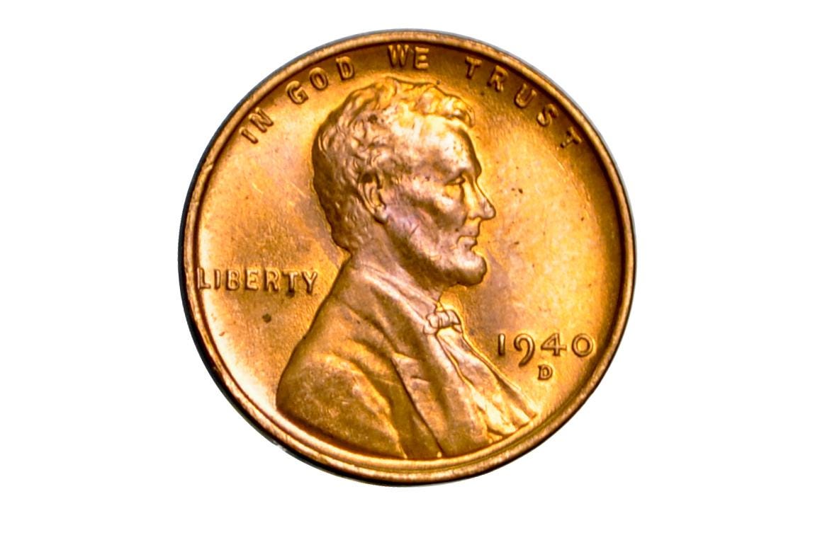1940 P,D,S Wheat Pennies - XF/AU Grade / Condition - Philly, Denver, San Fran Mints - Wheat Back Cent 1940 D Wheat Ear Lincoln Cent 1940 S