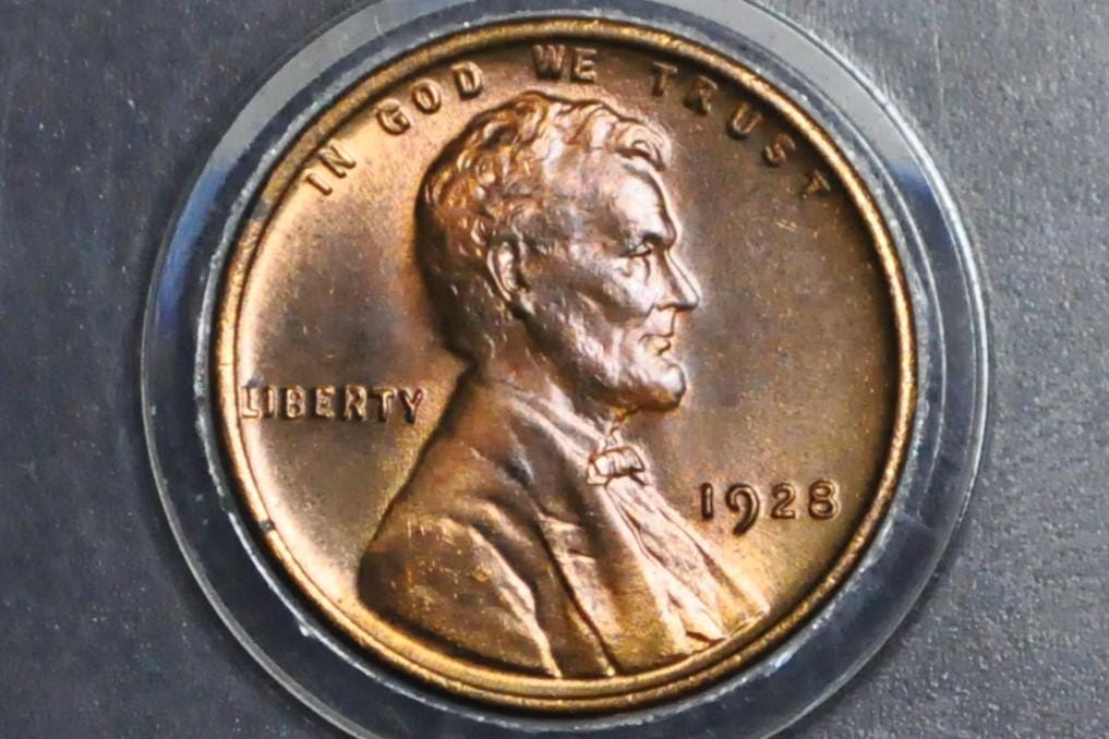 1928-S Wheat Penny - F/VF (Fine to Very Fine) Grade / Condition - San Francisco Mint - 1928S Wheat Ear Cent / 1928S Lincoln Wheat