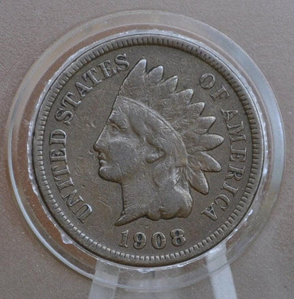 1908-S Indian Head Penny - Choose by Grade - Rare, Key Date - 1908 S US One Penny - 1908 S Indian Head Cent 1908 S