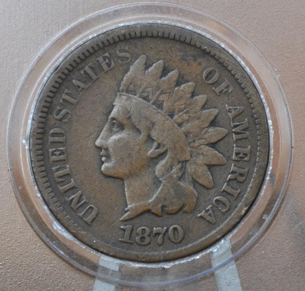 1870 Indian Head Penny - Key Date Indian Head - Choose by Grade - 1870 US 1 Cent 1870 Indian Head Cent 1870
