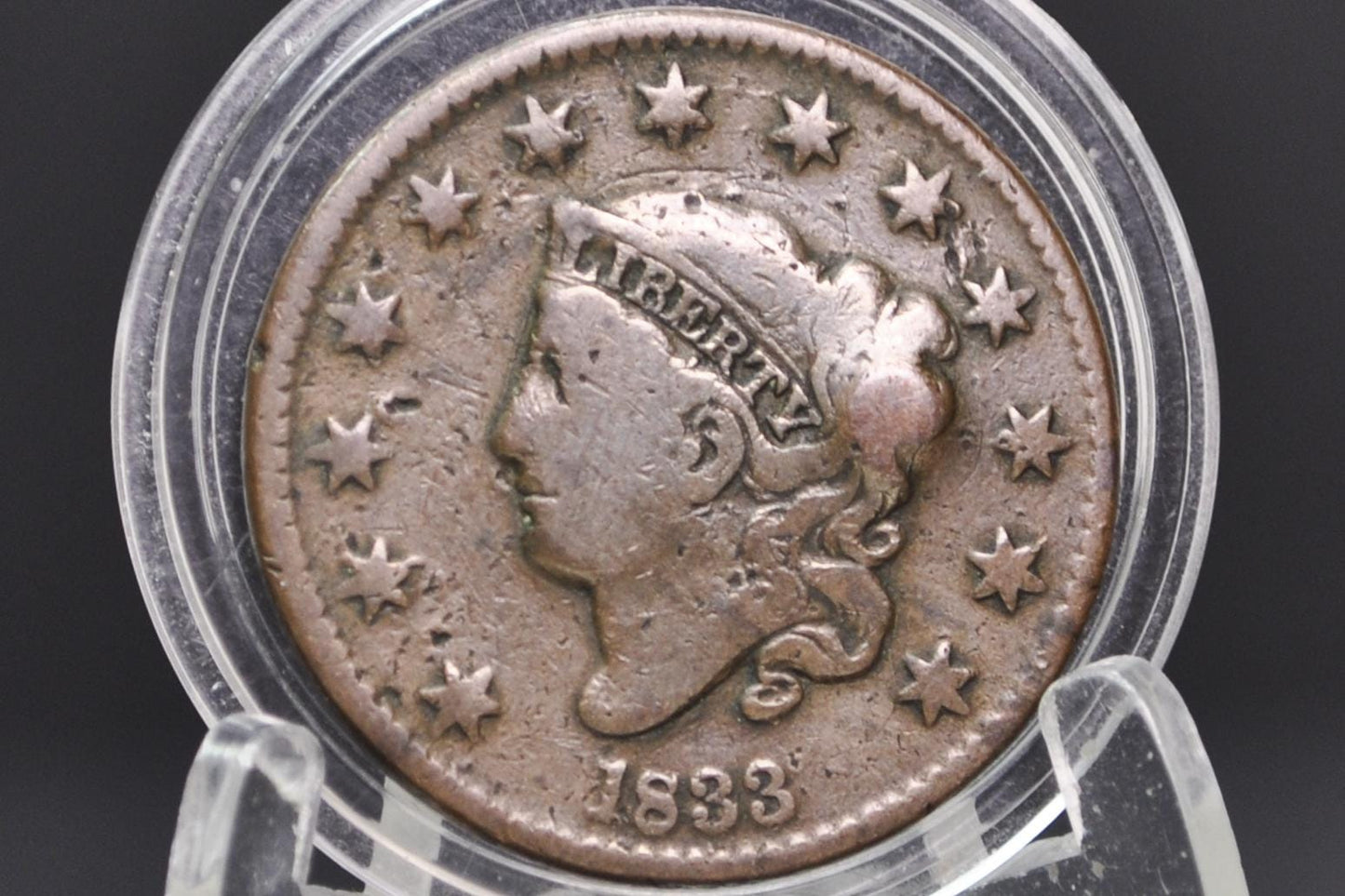 1833 Matron Head Large Cent - Choose by Coin / Grade - 1833 Liberty Head Cent - 1833 One Cent - Matron Head 1816 to 1835