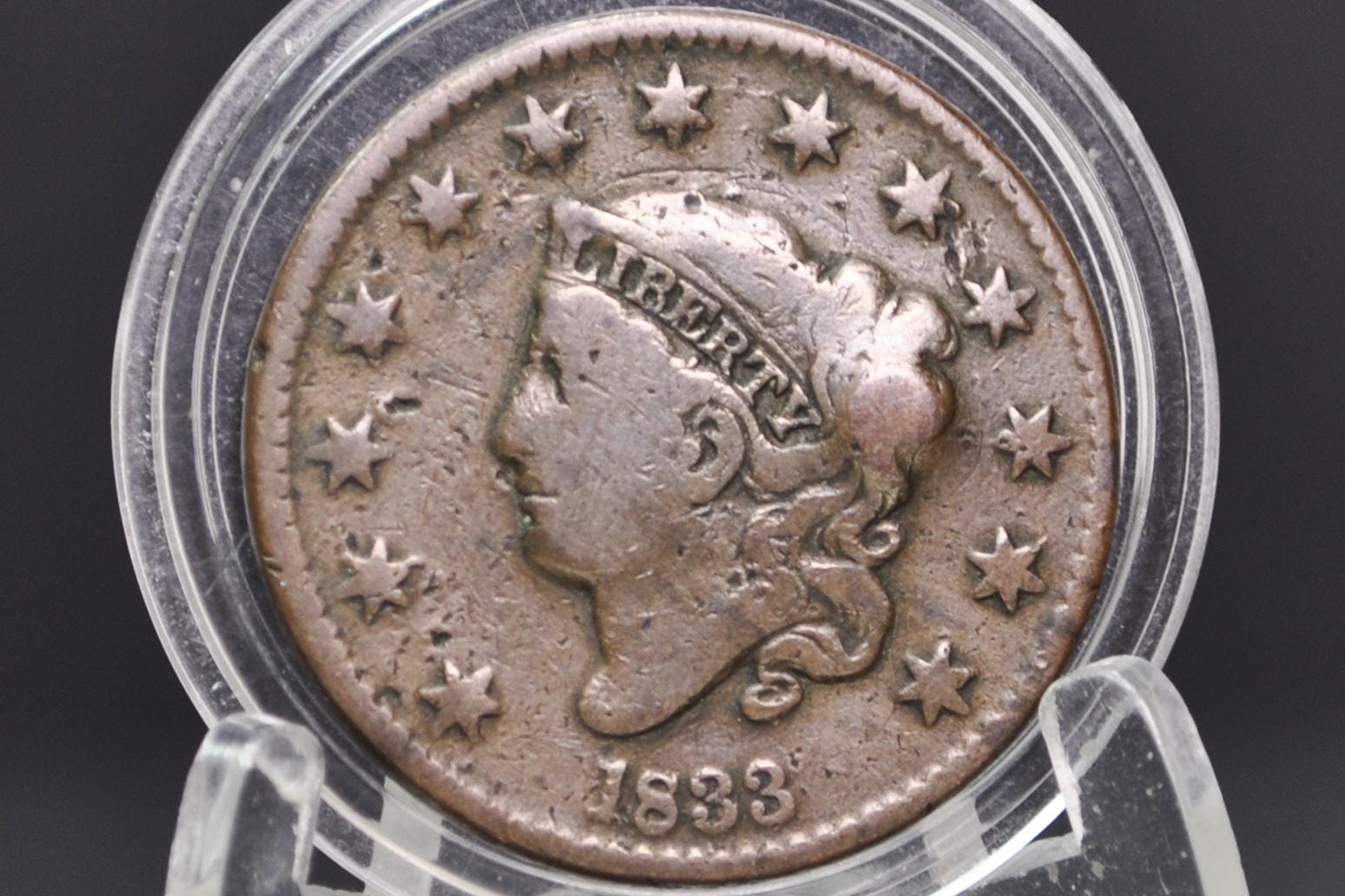 1833 Matron Head Large Cent - Choose by Coin / Grade - 1833 Liberty Head Cent - 1833 One Cent - Matron Head 1816 to 1835