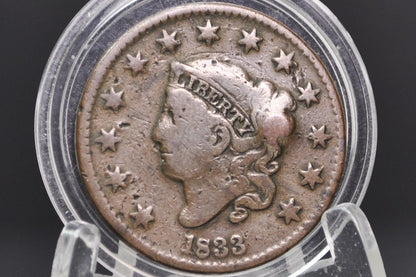 1833 Matron Head Large Cent - Choose by Coin / Grade - 1833 Liberty Head Cent - 1833 One Cent - Matron Head 1816 to 1835
