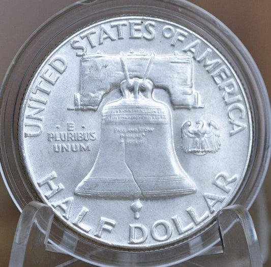 1960 P&D Franklin Silver Half Dollar - 1960 P Franklin Half Dollar 1960 D - Denver + Philadelphia Mints - 1960 Half Dollars