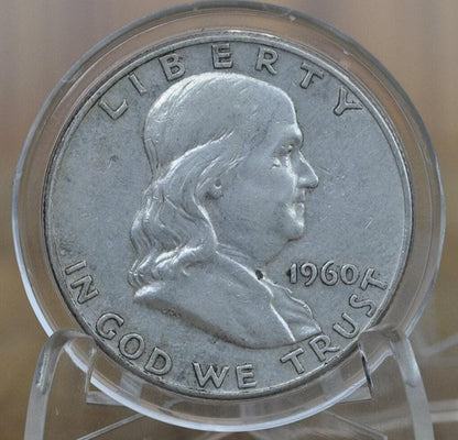 1960 P&D Franklin Silver Half Dollar - 1960 P Franklin Half Dollar 1960 D - Denver + Philadelphia Mints - 1960 Half Dollars