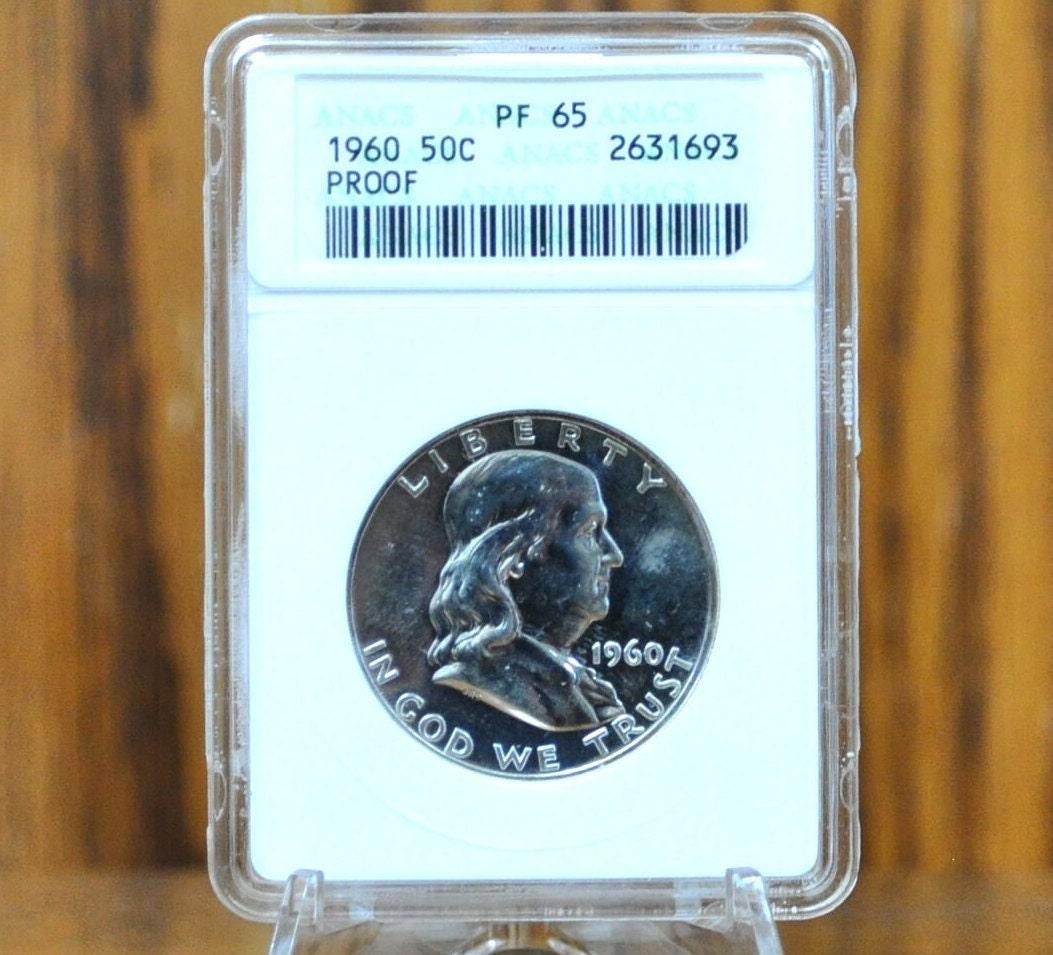 1960 P&D Franklin Silver Half Dollar - 1960 P Franklin Half Dollar 1960 D - Denver + Philadelphia Mints - 1960 Half Dollars