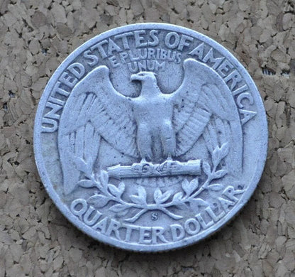 1944 S Washington Quarter - F-AU (Fine to About Uncirculated) Grades; Choose by grade - San Francisco Mint - Silver Quarter - 1944 S Quarter
