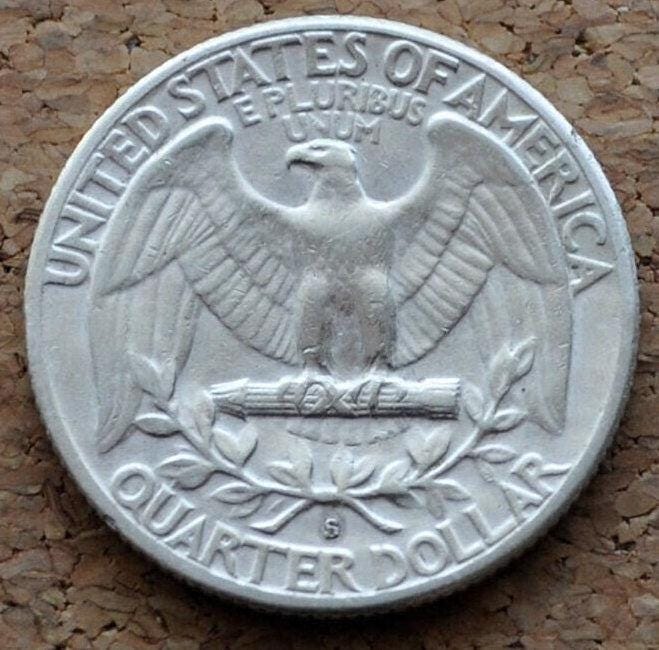 1954 P,D,S Washington Silver Quarter - Choose by Grade & Mint - San Francisco Mint - 1954 S Washington 1954S Quarter 1954 D, 1954 P Quarter