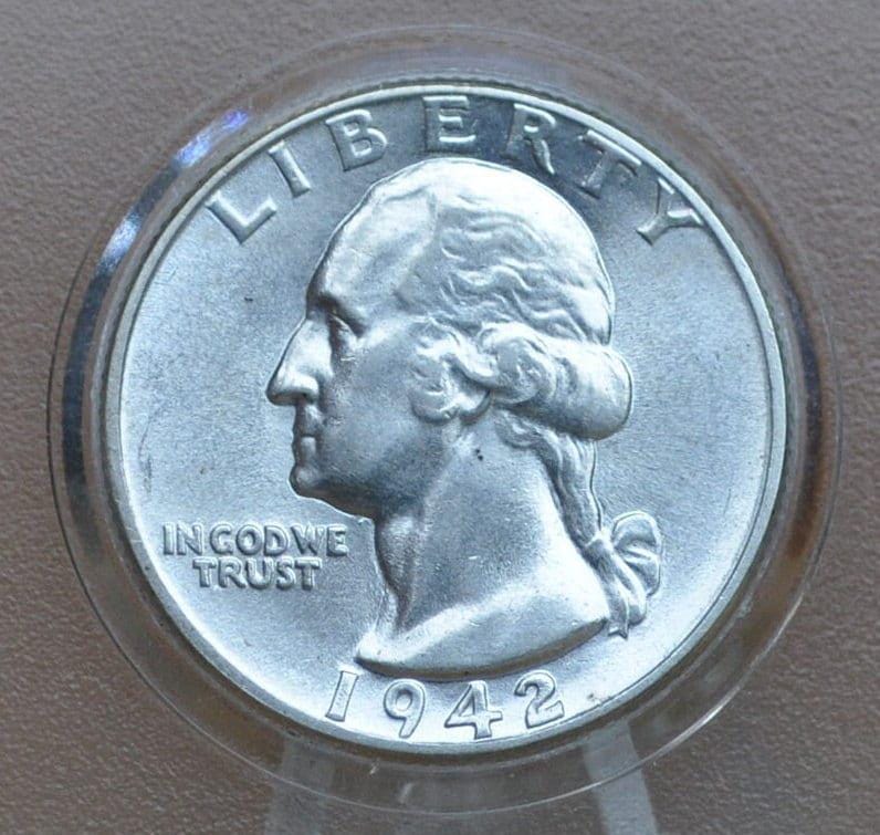1942, P,D,S Washington Quarters - Choose by Grade & Mint - 1942-D Washington / 1942 S Washington Silver Quarter 1942D Quarter 1942