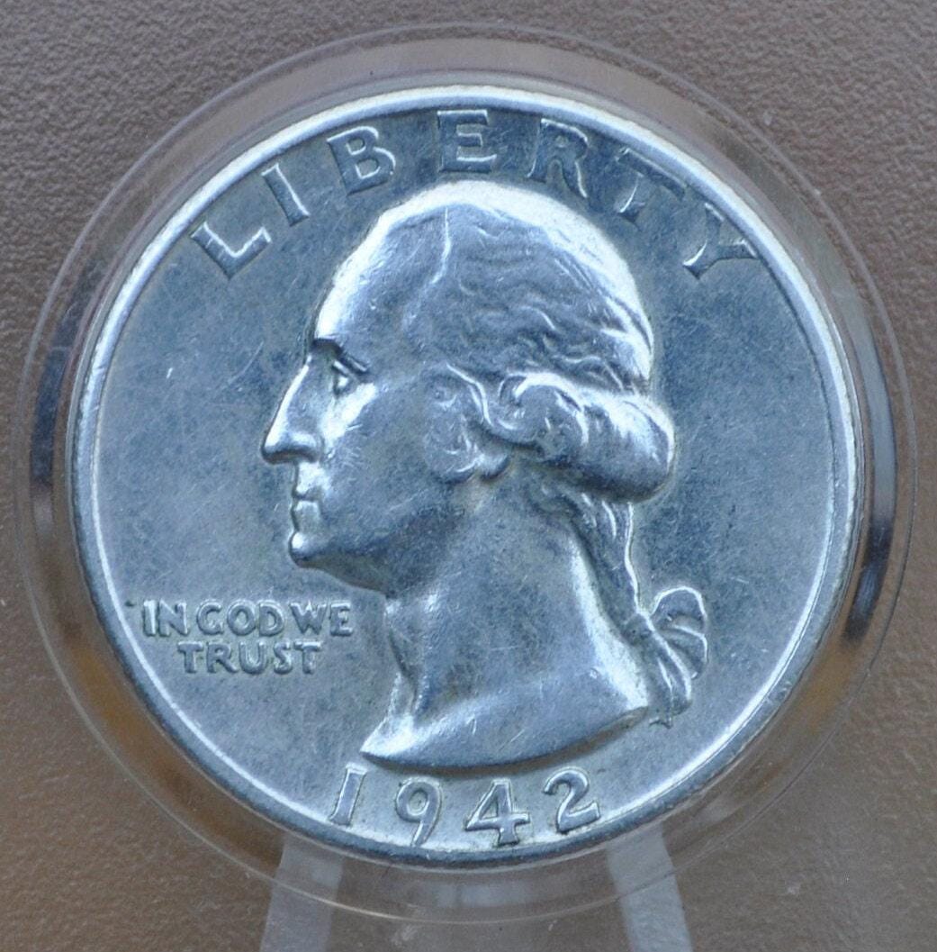 1942, P,D,S Washington Quarters - Choose by Grade & Mint - 1942-D Washington / 1942 S Washington Silver Quarter 1942D Quarter 1942