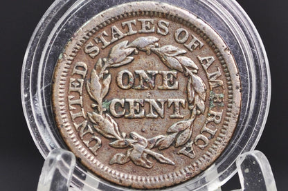 1846 Braided Hair Large Cent - VG (Very Good) Grade/Condition - 1846 Coronet Cent - 1846 US Large Cent - Braided Hair 1839 to 1857