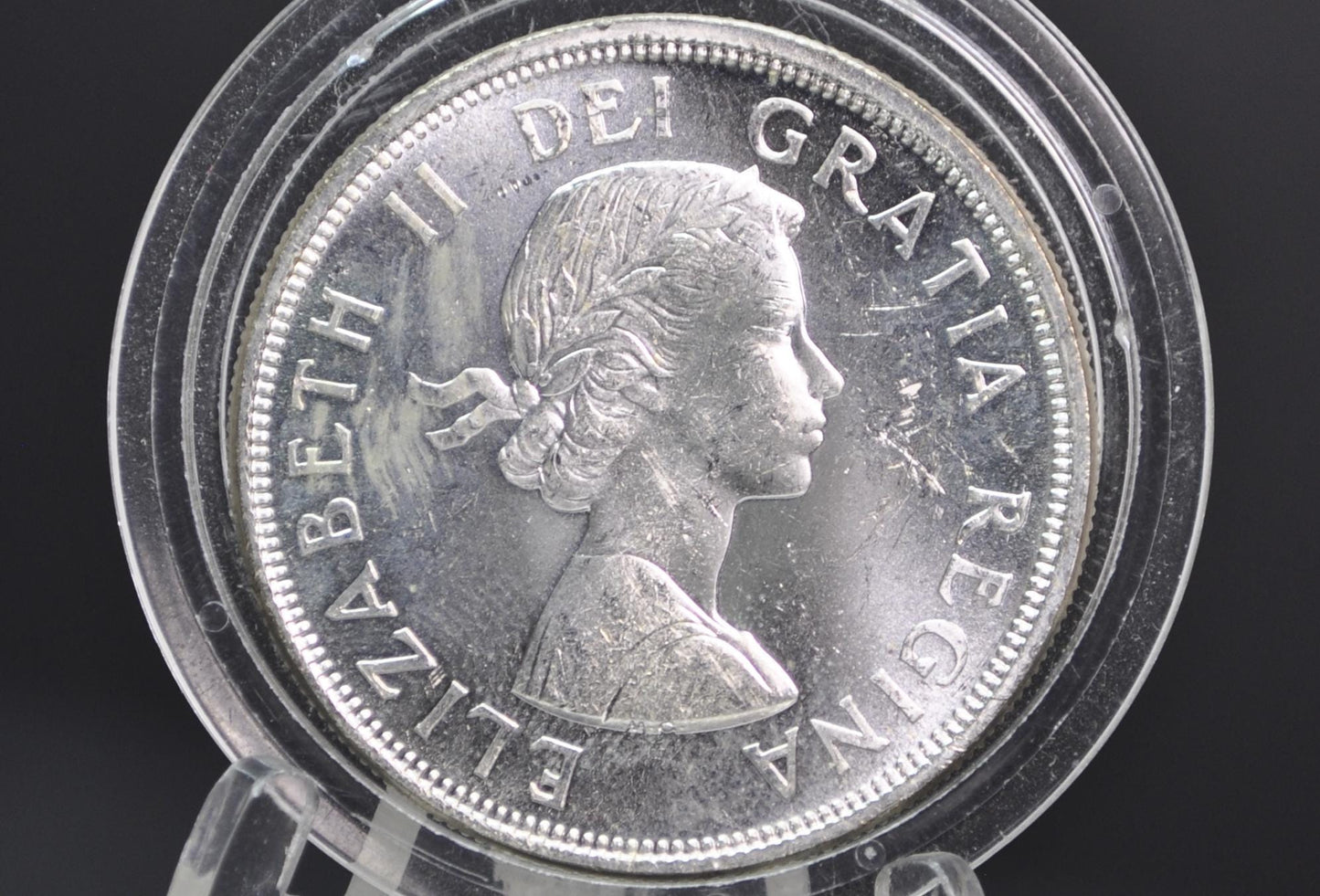 1964 Canadian Silver Dollar Prooflike Variety - 80% Silver - Charlottetown & Quebec Canadian Silver Dollar, Commemorative