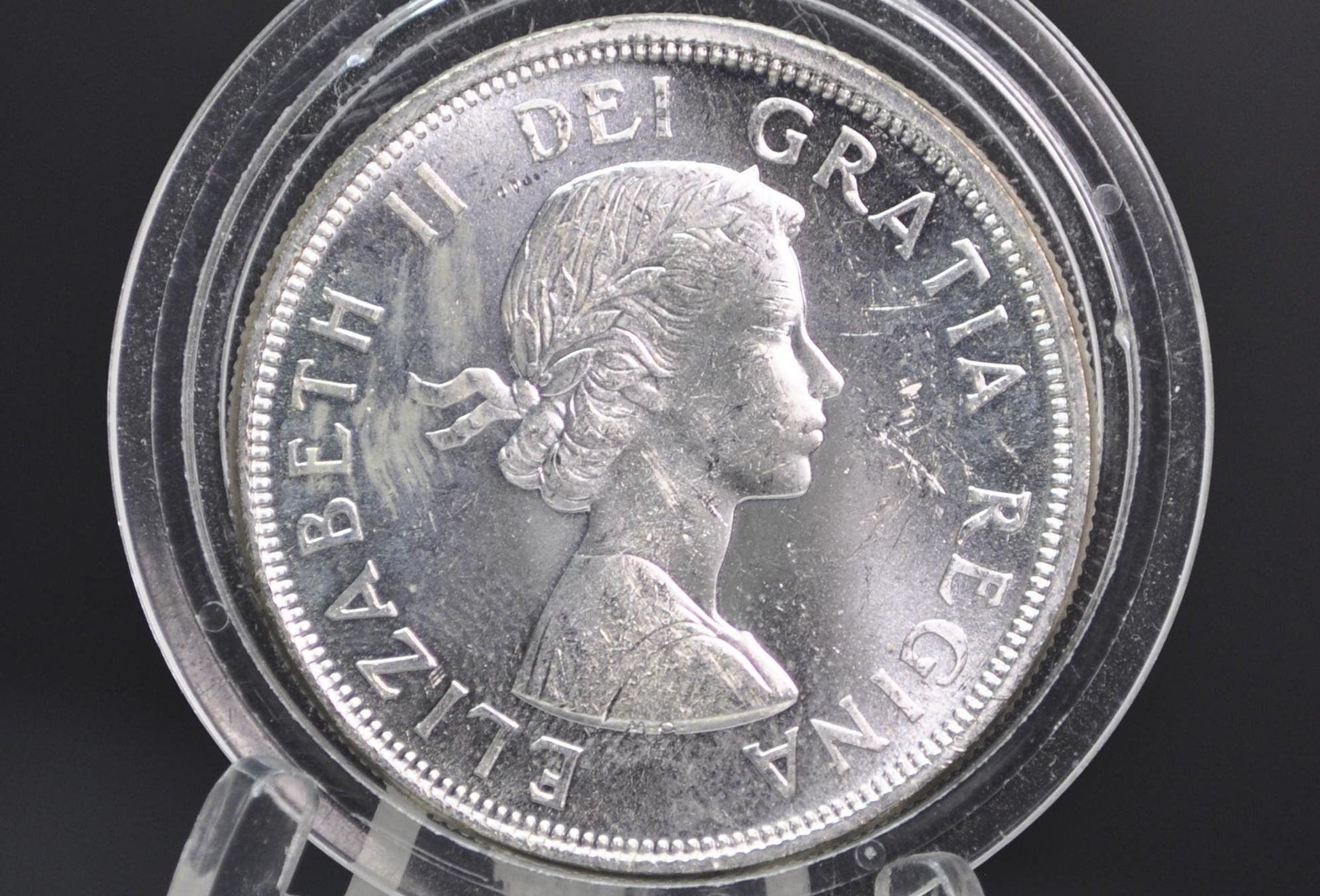 1964 Canadian Silver Dollar Prooflike Variety - 80% Silver - Charlottetown & Quebec Canadian Silver Dollar, Commemorative