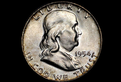 1954 P D S Franklin Half Dollar - Choose By Grade & Mint Mark - Circulated Through Bu