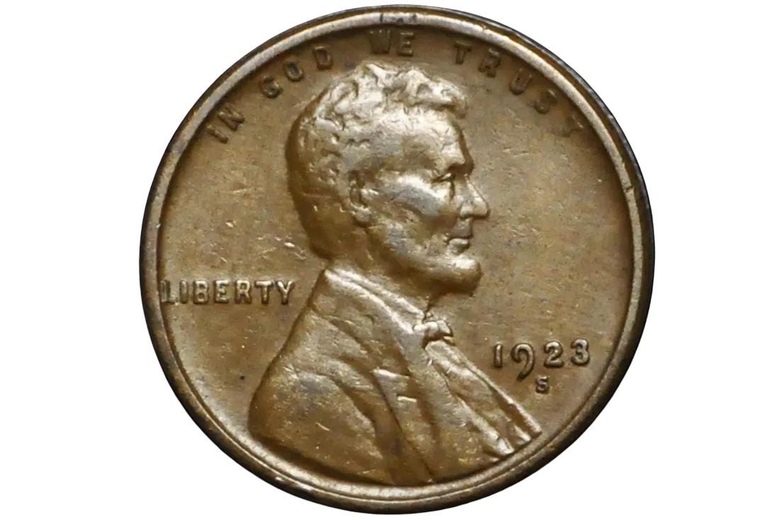 1923 S Mint Mark Penny in Extremely Fine Condition