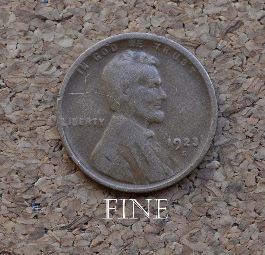 1923-S Wheat Penny - Choose by Grade - Good to Very Fine - San Francisco Mint - 1923 S Wheat Ear Cent - Better Date