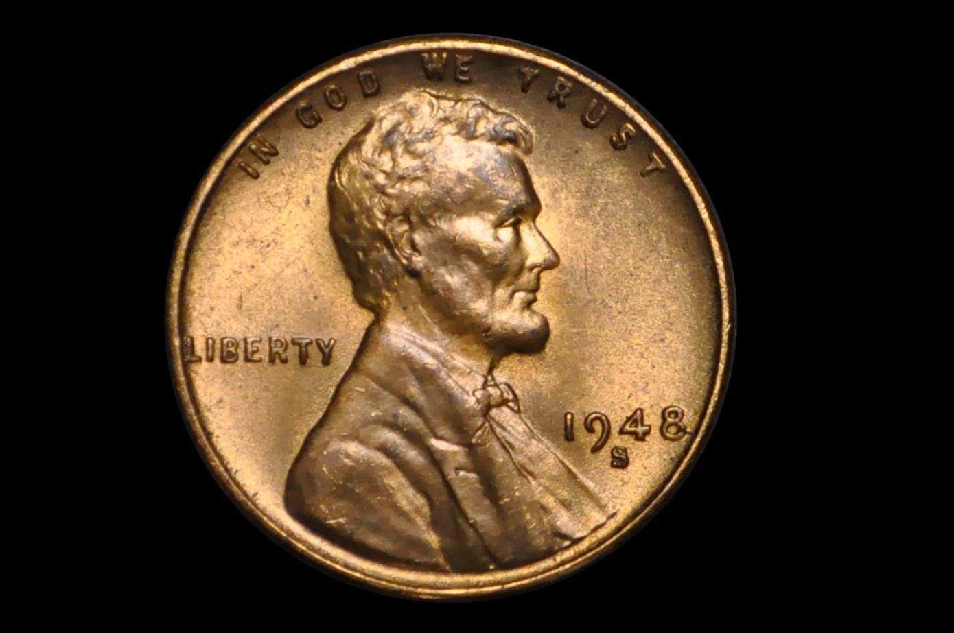 1948 Wheat Pennies, P,D,S - Choose by Mint & Grade - WWII Era Cent - 1948 D Wheat Ear 1948 S Wheat Back Cent - Collectible Coins