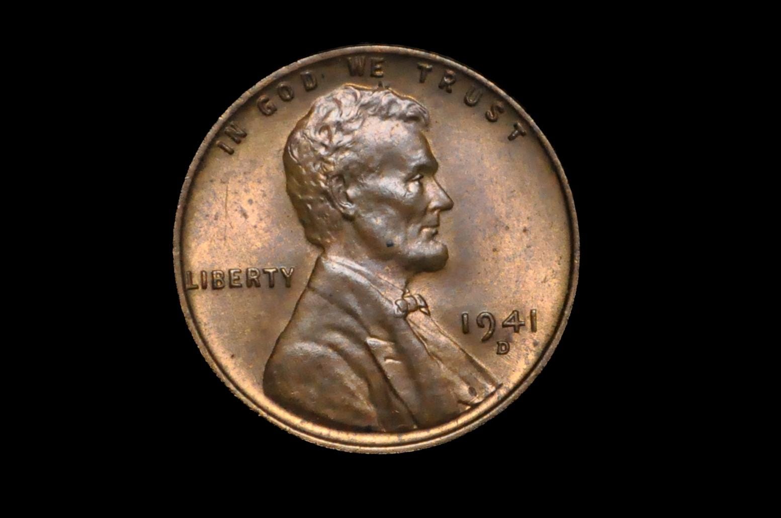 1941 Wheat Penny - XF-Uncirculated Grade / Condition - WWII Era Cent - 1941 P Wheat Ear Cent Lincoln Penny 1941 - Collectible Coin