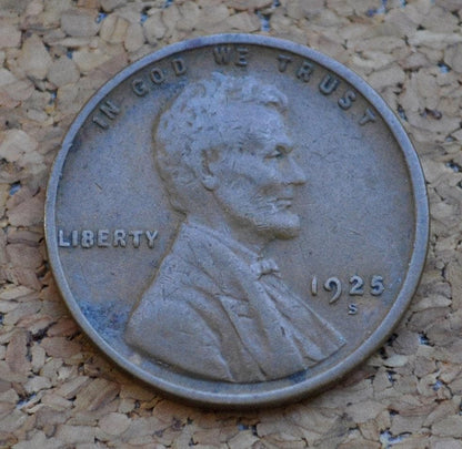 1925 P,D,S Wheat Pennies - Choose by Mint & Grade - Good to Very Fine - 1925 S Wheat Ear Cent, Better Date - 1925 D Wheat Cent 1925 P