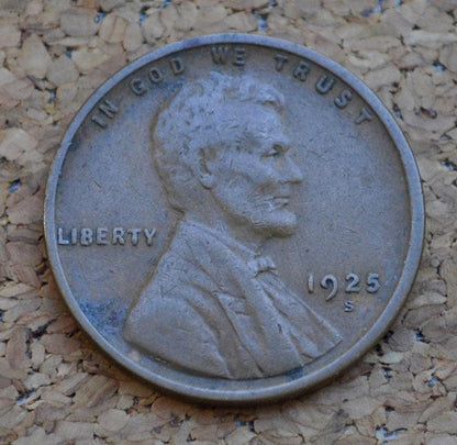 1925 P,D,S Wheat Pennies - Choose by Mint & Grade - Good to Very Fine - 1925 S Wheat Ear Cent, Better Date - 1925 D Wheat Cent 1925 P