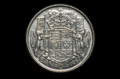 1940-1959 Canadian Silver Half Dollars - XF-BU (Extremely Fine to Unc.) - 80% Silver - 50 Cent Silver Canada Fifty Cents Canadian