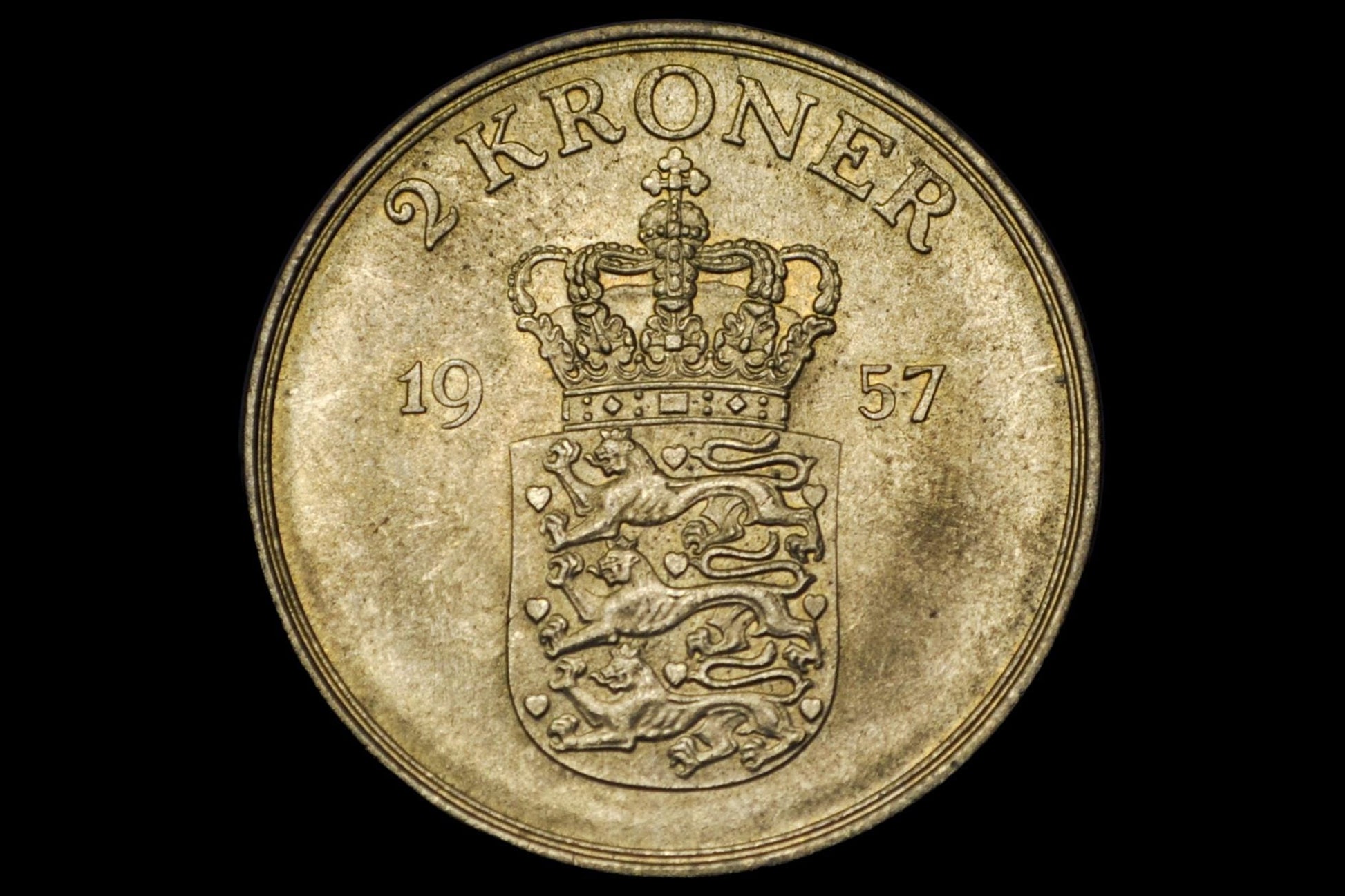 Denmark Heart Kroner Coin - Great Condition - Danmark Kroner - Two Hearts Coin - Ideal for Jewelry - Heart Coins