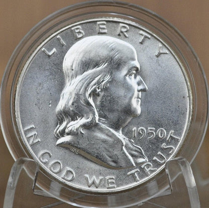 1950 Franklin Half Dollar- P&D Mints, Choose By Grade And Mint - 1950P Silver Half Dollar 1950 D - Ben Franklin Half Dollar 1950 P
