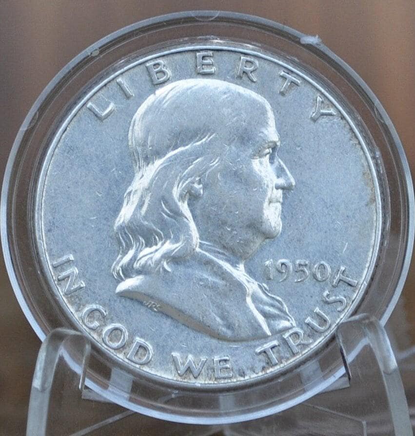 1950 Franklin Half Dollar- P&D Mints, Choose by Grade and Mint - 1950P Silver Half Dollar 1950 D - Ben Franklin Half Dollar 1950 P