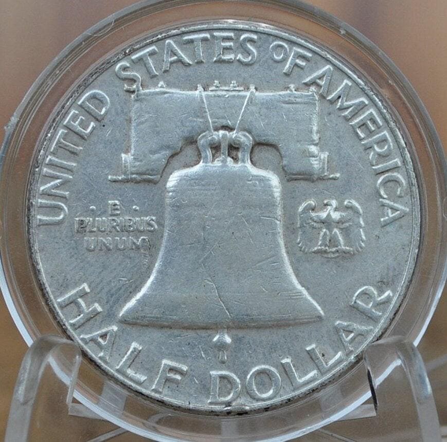 1960 P&D Franklin Silver Half Dollar - 1960 P Franklin Half Dollar 1960 D - Denver + Philadelphia Mints - 1960 Half Dollars