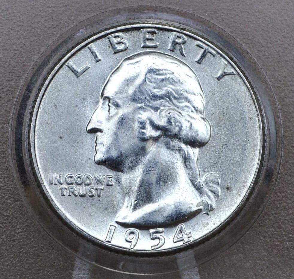 1954 P,D,S Washington Silver Quarter - Choose by Grade & Mint - San Francisco Mint - 1954 S Washington 1954S Quarter 1954 D, 1954 P Quarter