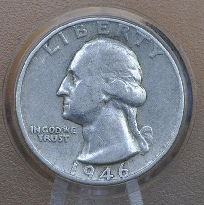 1946 D Washington Silver Quarter - VG-XF (Very Good to Extremely Fine) Grades; Choose by Grade - Denver Mint - Washington Quarter 1946 D