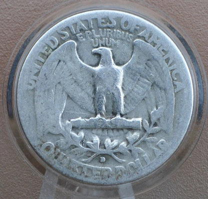 1946 D Washington Silver Quarter - VG-XF (Very Good to Extremely Fine) Grades; Choose by Grade - Denver Mint - Washington Quarter 1946 D