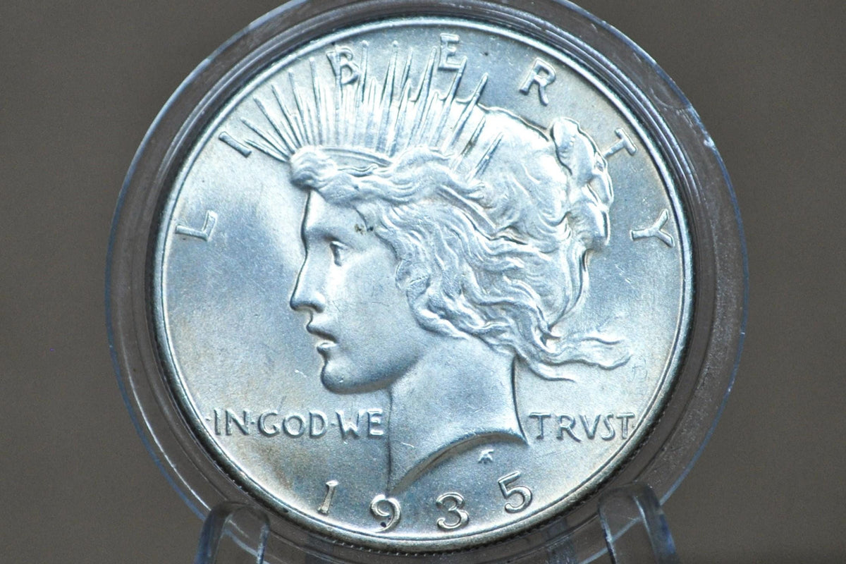 1935 Peace Silver Dollar - Choose by Grade - Philadelphia Mint - 1935 P Peace Dollar -Last Year Produced- 1935P Silver Dollar 1935