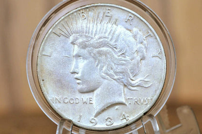 1934 Peace Dollar - Choose by Grade - 1934 P Peace Silver Dollar - Philadelphia Mint - Better Date & Mint Silver Dollar 1934 P
