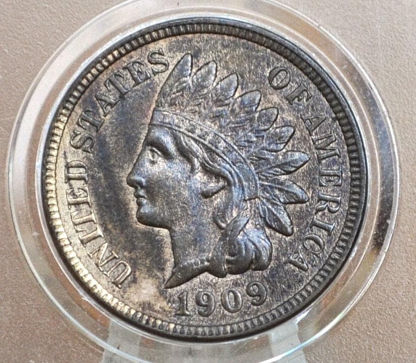 1909 Indian Head Penny - Choose by Grade VG-XF (Very Good to Extremely Fine) - Tougher Date - Last Year Made - 1909 Cent, Last Year