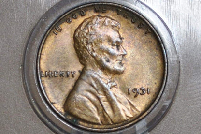 1931 Wheat Penny - F-XF (Fine to Extremely Fine) Grade / Condition - Great Depression - 1931 P Wheat Ear Cent