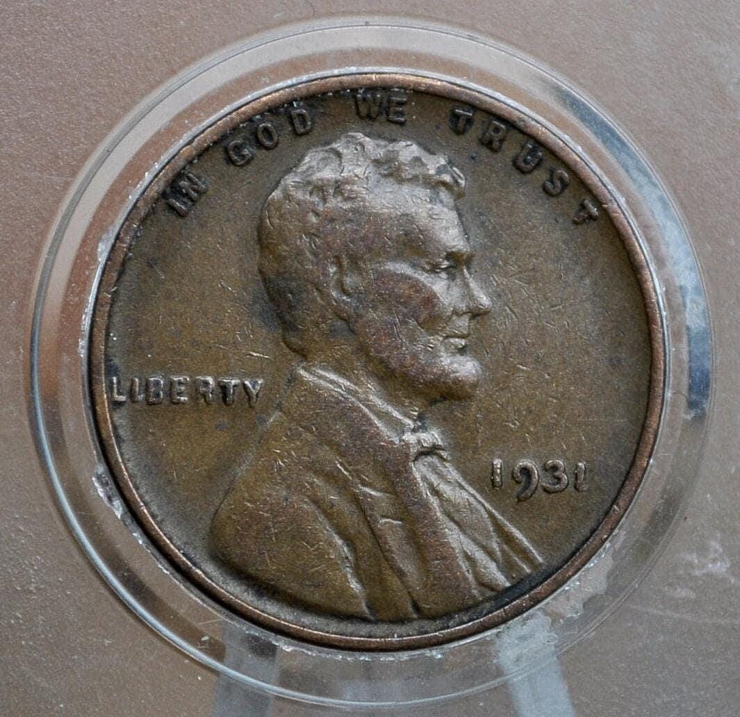 1931 Wheat Penny - F-XF (Fine to Extremely Fine) Grade / Condition - Great Depression - 1931 P Wheat Ear Cent