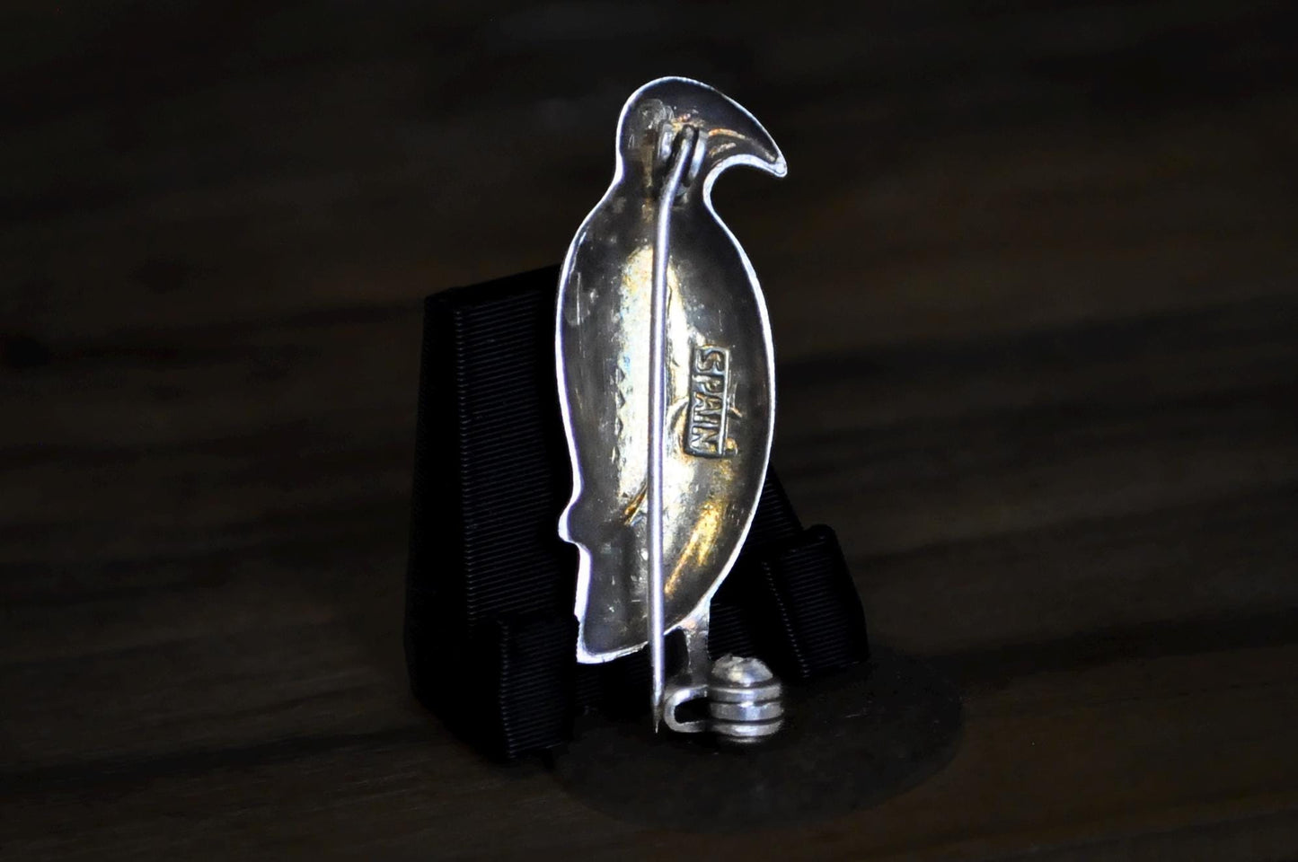 Vintage Sterling Silver Heraldic Eagle Brooch Filigree Tribal Scroll Design - Spain Bird Pin 925 Sterling Silver Openwork Figural Jewelry