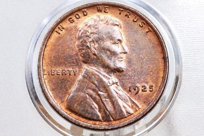 1925 P,D,S Wheat Pennies - Choose by Mint & Grade - Good to Very Fine - 1925 S Wheat Ear Cent, Better Date - 1925 D Wheat Cent 1925 P