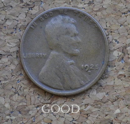 1925 P,D,S Wheat Pennies - Choose by Mint & Grade - Good to Very Fine - 1925 S Wheat Ear Cent, Better Date - 1925 D Wheat Cent 1925 P