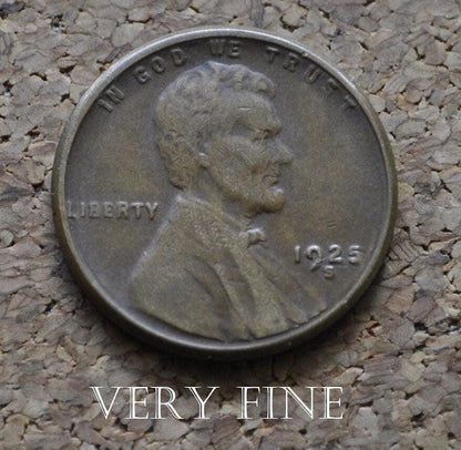 1925 P,D,S Wheat Pennies - Choose by Mint & Grade - Good to Very Fine - 1925 S Wheat Ear Cent, Better Date - 1925 D Wheat Cent 1925 P