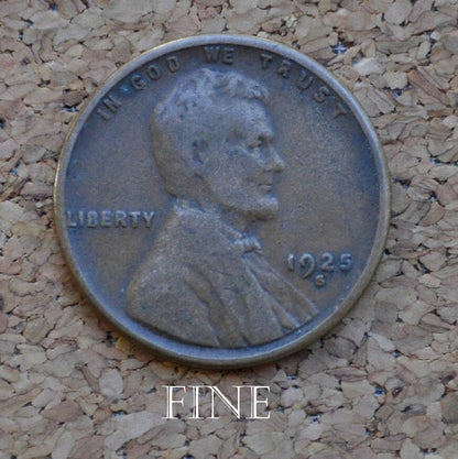 1925 P,D,S Wheat Pennies - Choose by Mint & Grade - Good to Very Fine - 1925 S Wheat Ear Cent, Better Date - 1925 D Wheat Cent 1925 P