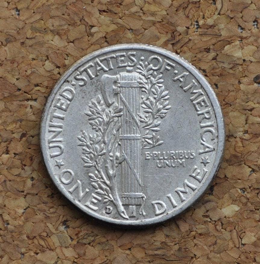 1945 Mercury Silver Dimes, P,D,S - Choose by Mint & Grade - 1945 D Winged Liberty Head Silver Dime 1945 S Dime 1945