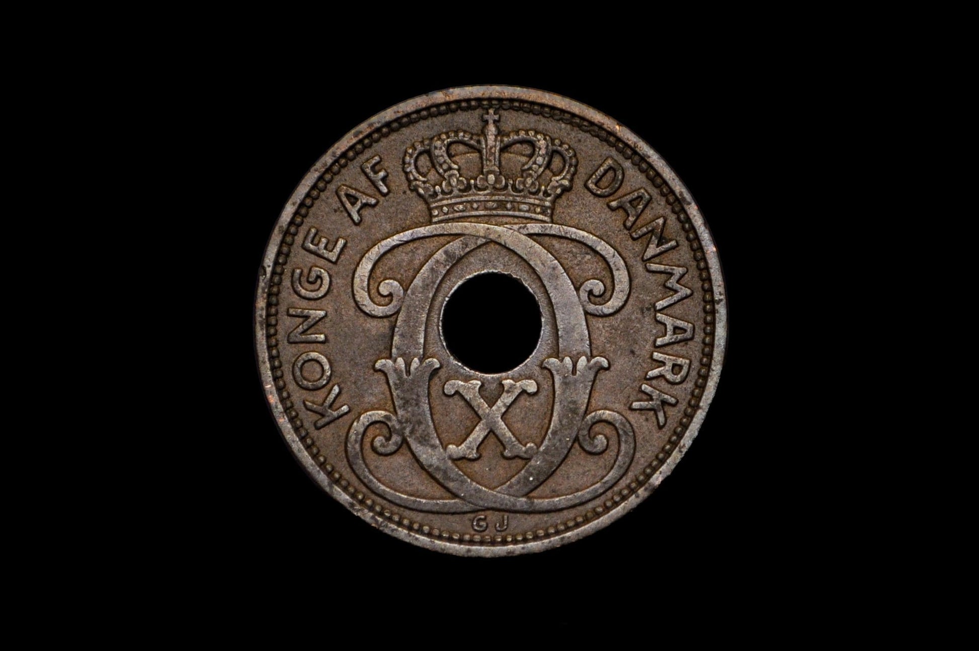 Denmark Heart Kroner Coin - Great Condition - Danmark Kroner - Two Hearts Coin - Ideal for Jewelry - Heart Coins