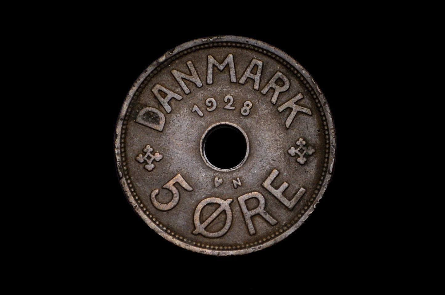 Denmark Heart Kroner Coin - Great Condition - Danmark Kroner - Two Hearts Coin - Ideal for Jewelry - Heart Coins